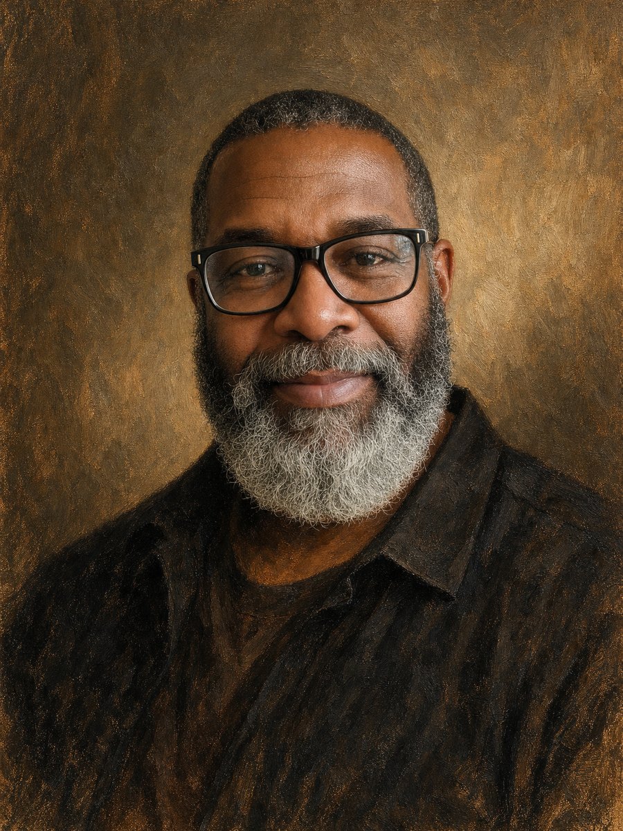 Portrait rendered as a Oil Painting portrait